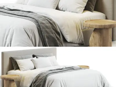 RH Sullivan Fabric Bed 3D model