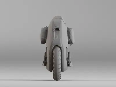 001567 Unprocessed 3D scan of a monowheel vehicle Free 3D model