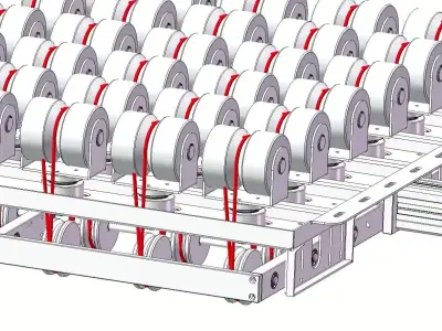 High-Speed Logistics Parcel Sorter - Balance Wheel Sorter 3D model