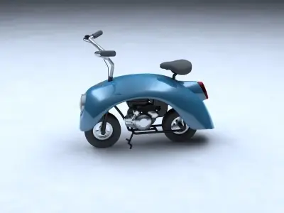 VW Mini Motorcycle 3D model