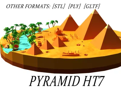 Pyramid  Low-poly 3D model