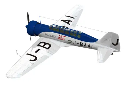 Mitsubishi Ki15 Babs 3D model buy