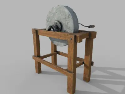 Grindstone 2 grinding wheel Low-poly 3D model