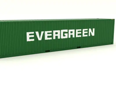Shipping Container Evergreen 3D model purchase
