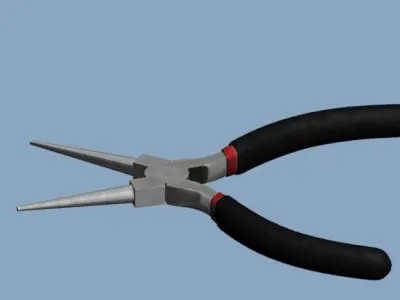 Wire pliers tool Low-poly 3D model