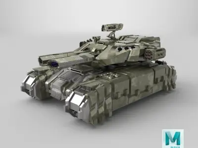  Sci Fi Heavy Tank Green 