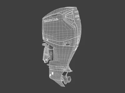 Honda BF350 V8 Outboard Engine 3D model