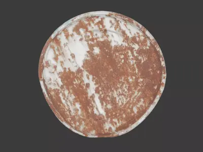 Crushed rusty can 3D model