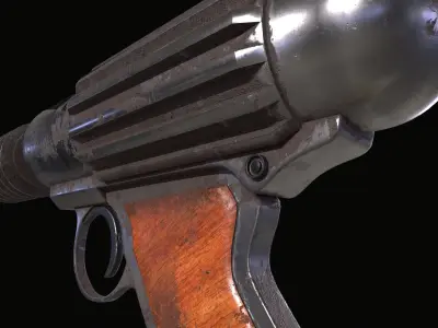 Ray gun Low-poly 3D model
