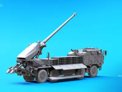 CAESAR Mobile Artillery System 3D model