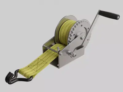 Manual winch 3D model