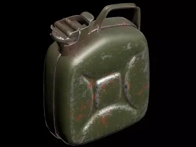 Metallic  gas canister v1 3D model