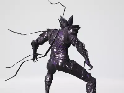 Cosmic Garou from anime One Punch Man Low-poly 3D model