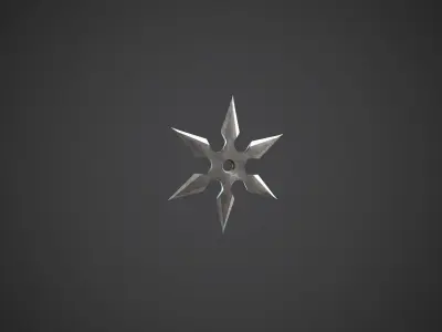 Shuriken Throwing Stars Ninja Star Low-poly 3D model