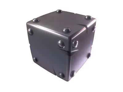 Cube World Metal Block - Proto Series 3D model