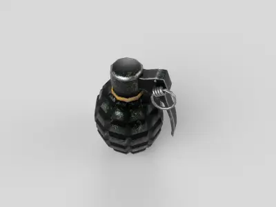 Grenade Low-poly 3D model 8