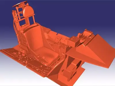 fighter jet pilot cockpit 3D print model