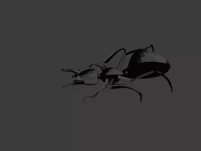 Ant rigged animated game ready Low-poly 3D model