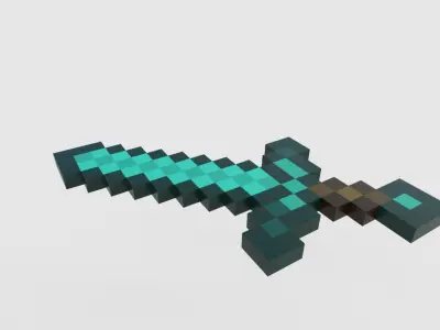 Minecraft Sword Pack Low-poly 3D model Low-poly 3D model