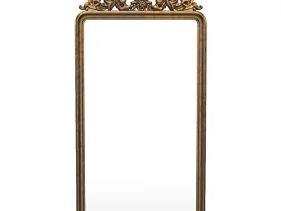 Antique Gold Leaf Guilded Mirror 3D model