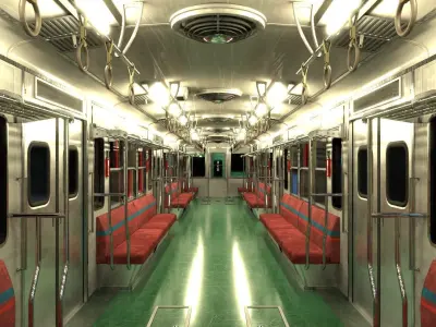 Mitsubishi Eidan Series 700 Subway Train 3D model