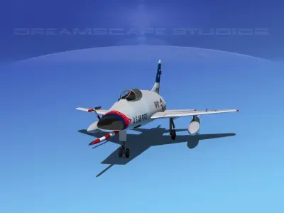 North American F-100D Super Sabre V11 USAF 3D model