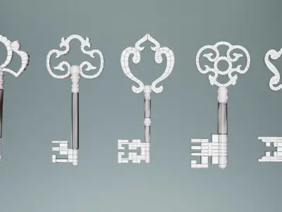 Key Set Free low-poly 3D model