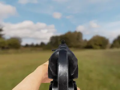 Animated FPS MP40 Pack Low-poly 3D model