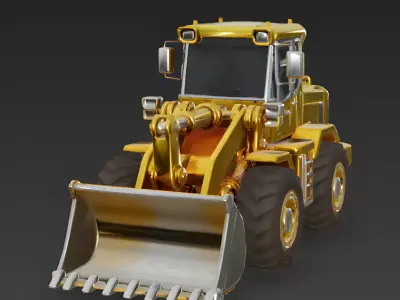 The Gilded Glider Industrial Loader 3D Model Low-poly 3D model