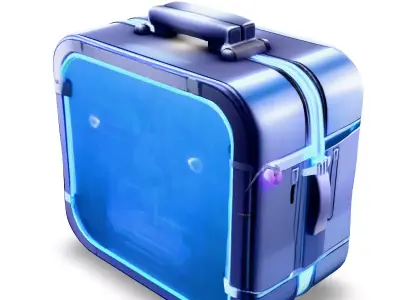 SciFi Futuristic Suitcase Low-poly 3D model