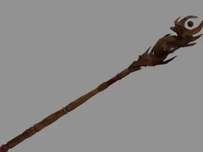Staff Fantasy Dragon 3D model