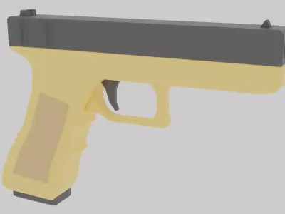 Glock 18 Low-poly 3D model shop
