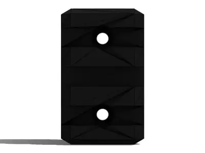 Trilho Picatinny 3 Keymod Rail 3D model