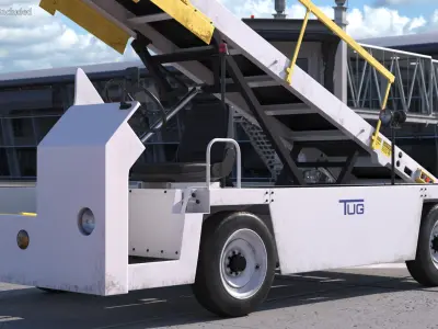 Airport Conveyor Belt Loader TUG 660 3D model purchase