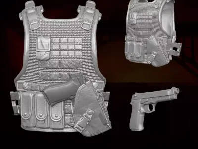 Battle Strike Kit 3D printable files for action figures 3D print model