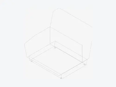 Furniture - Seating - Contemporary - Blume - Extension - Back Low-poly 3D model
