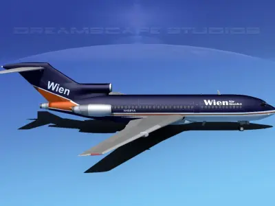 Boeing 727-100 Wien Air Alaska 3D model