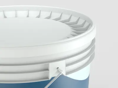 14L - Plastic paint Can 3D model 3D model