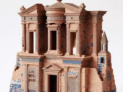 Petra Roman Style Ancient Architecture 3D 3D print model