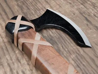 Axe 2 Low-poly 3D model purchase
