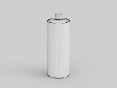 1L liquid tin can 3D model