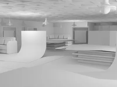 Carpet Rug Store - No Material Low-poly 3D model
