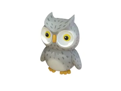 Owl 3D Model Cartoon Low-poly 3D model