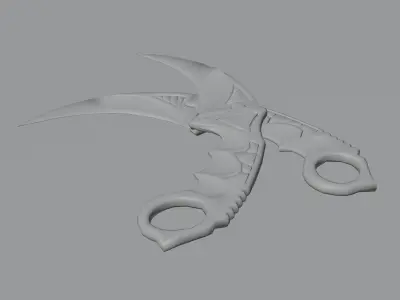 Karambit Knife Free low-poly 3D model get