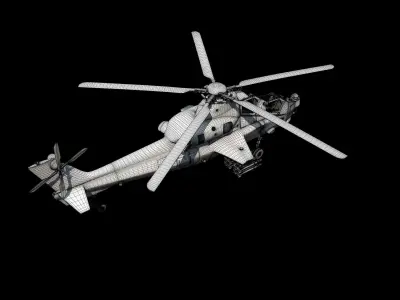 Chinese military weapons armored armed helicopters 3D model