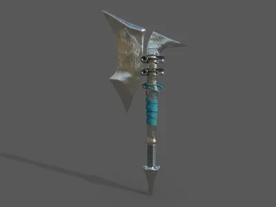 Battle Axe High Poly Game Ready Free 3D model purchase