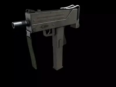 Mac-10 gun Low-poly 3D model purchase