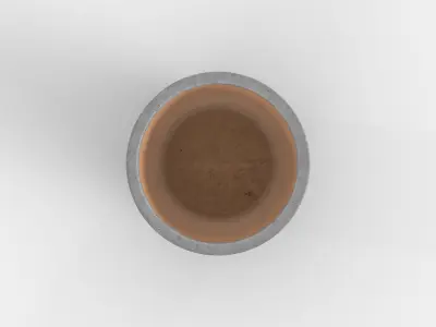 Vase Concrete Tall Low-poly 3D model