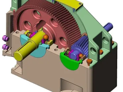 Reductor gearbox Free 3D model