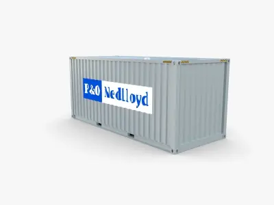 20ft Shipping Container PO Nedlloyd v2 3D model by dragosburian